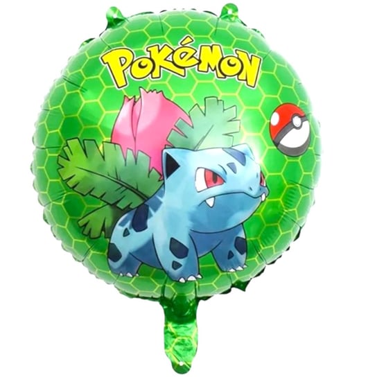 Balon Foliowy Urodzinowy Pokemon Go BULBASAUR 45cm Inna marka