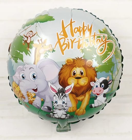 Balon Foliowy Urodzinowy Zwierzęta Happy Birthday 45cm Inny producent