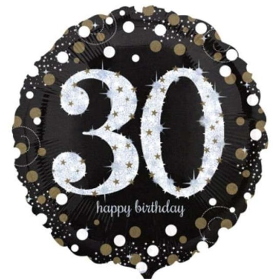 Balon foliowy, Urodziny 30, Sparkling Celebrations Gold, 18" Amscan