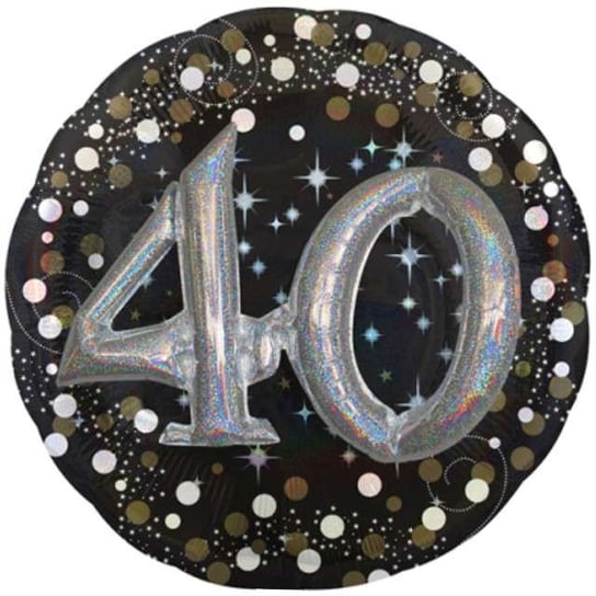 Balon foliowy, Urodziny 40, Sparkling Birthday, 36" Amscan