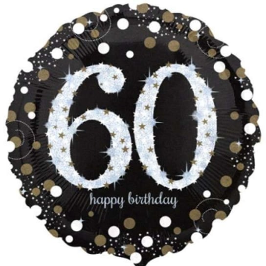 Balon foliowy, Urodziny 60, Sparkling Celebrations Gold, 18" Amscan