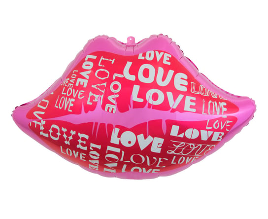 Balon foliowy Usta z napisem Love, 62x38 cm GoDan