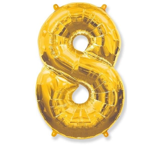 Balon foliowy w kształcie cyfry 8, złoty, 38" GoDan