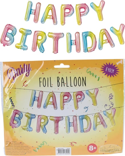 BALON FOLIOWY WSZYSTKIEGO NAJLEPSZEGO   kolorowy Happy Birthday Inny producent