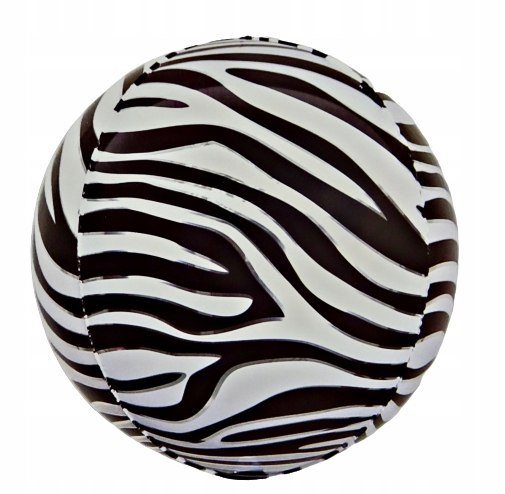 Balon foliowy, Zebra, biało-czarny, 55 cm Brexitaw