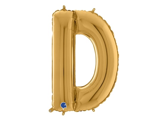 Balon foliowy złota litera D - 66 cm - 1 szt. Grabo Balloons
