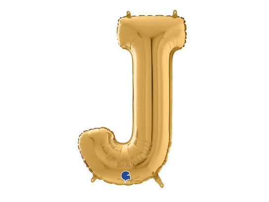 Balon foliowy złota litera J - 66 cm - 1 szt. Grabo Balloons