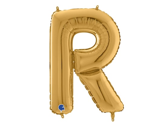 Balon foliowy złota litera R - 66 cm - 1 szt. Grabo Balloons