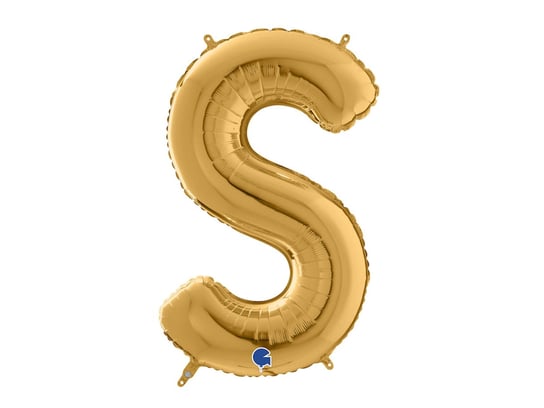 Balon foliowy złota litera S - 66 cm - 1 szt. Grabo Balloons