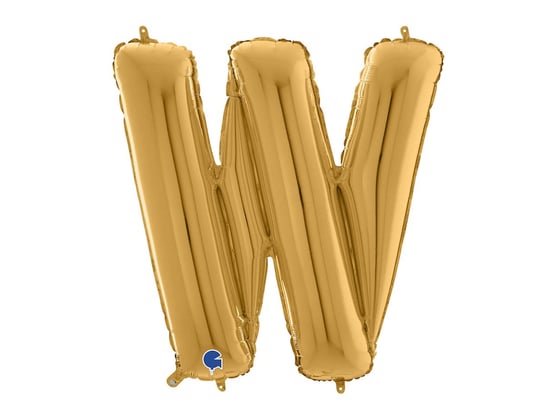 Balon foliowy złota litera W - 66 cm - 1 szt. Grabo Balloons