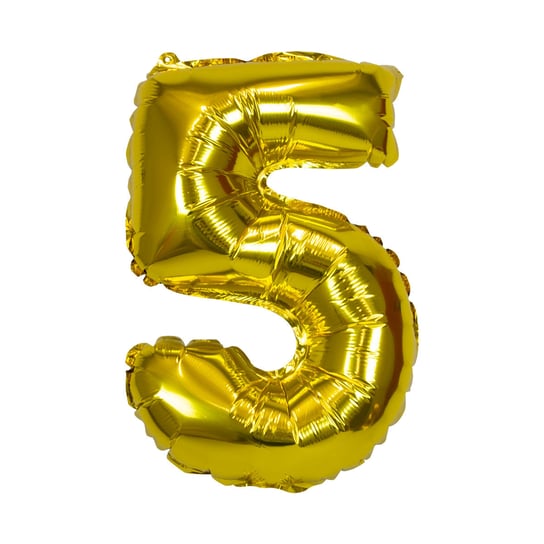 Balon foliowy złoty liczba 5 cyfra na Piąte Urodziny 1-99 40cm Inna marka