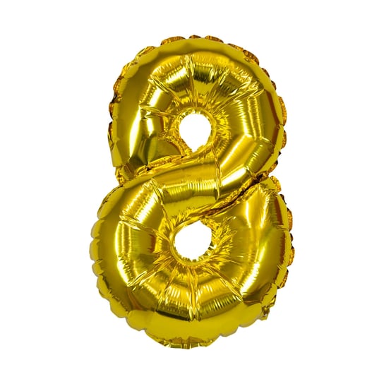 Balon foliowy złoty liczba 8 cyfra na Ósme Urodziny 1-99 40cm Inna marka
