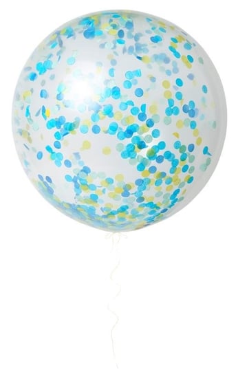 Balon gigant, Konfetti, 90 cm, niebieski Meri Meri
