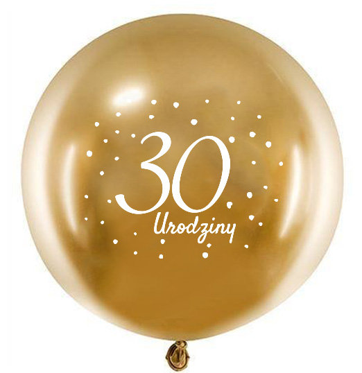 Balon Glossy złoty "30" urodziny 45 cm 1 szt. somgo