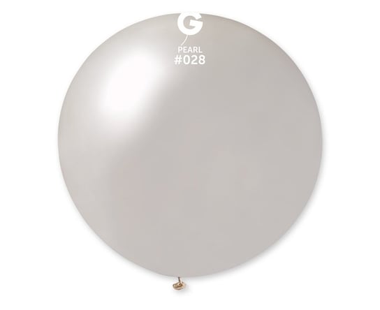 Balon GM30, kula metal, perłowy, 80 cm Gemar