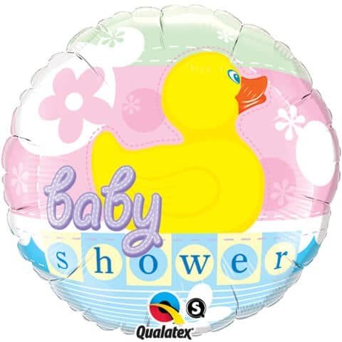 Balon Gumowy Okrągły Dekoracja Baby Shower Kaczka ABC