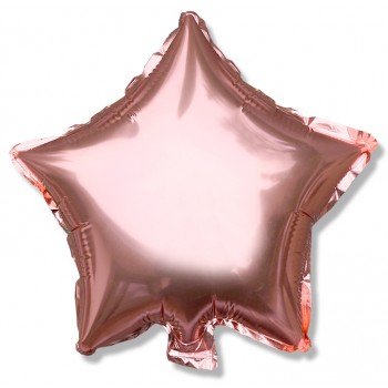 Balon gwiazdka 25 cm różowe złoto GODAN