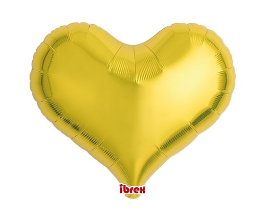 Balon Ibrex Hel, serce Jelly 18", Metallic Gold, 5 szt. GoDan