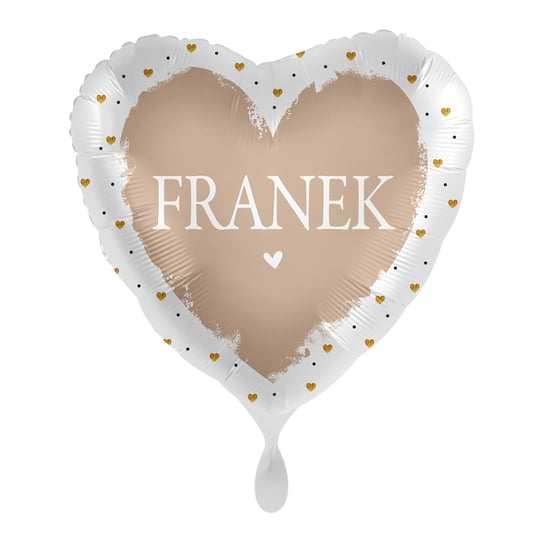 Balon imienny foliowy Franek serce pakowany 43 cm AMSCAN