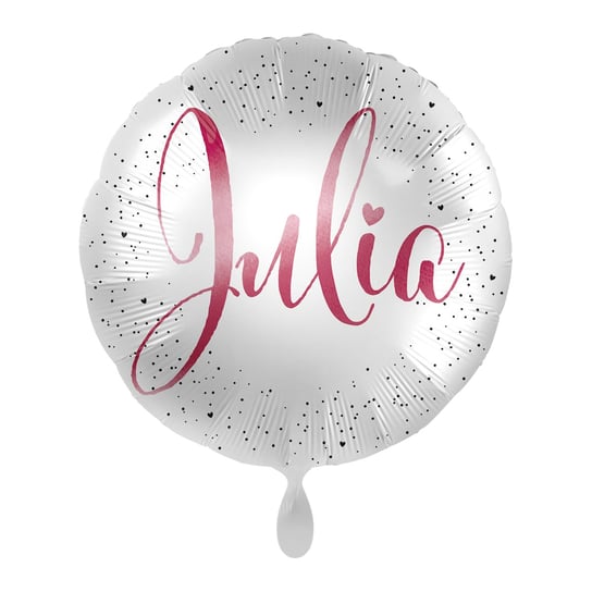 Balon imienny foliowy Julia okrągły pakowany 43 cm Amscan