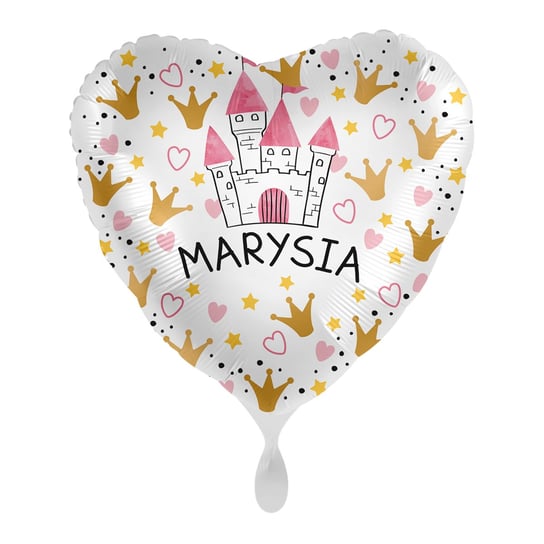 Balon imienny foliowy Marysia serce pakowany 43 cm Amscan
