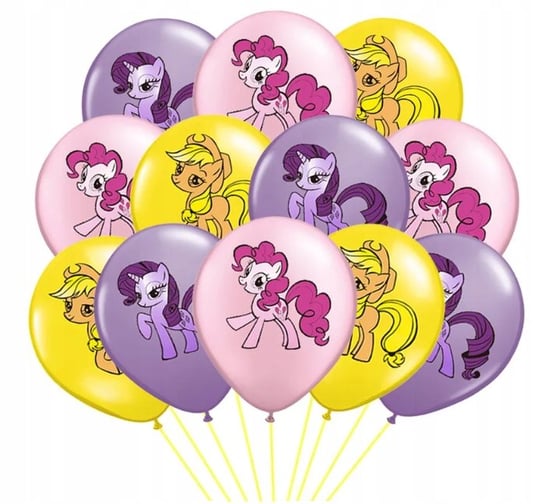 Balon Klasyczny z Nadrukiem na URODZINY - MY LITTLE PONY - 12 szt Unicorn
