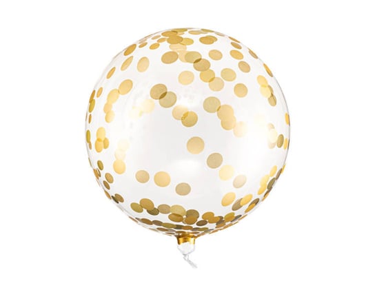 Balon Kula W Złote Kropki 40 Cm PartyDeco