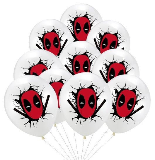 BALON LATEKSOWY DEADPOOL HEL NA URODZINY BAL PRZYJĘCIE PARTY 10 SZT Hopki