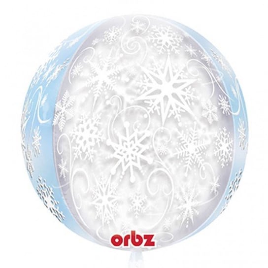 Balon lateksowy kula w zimowe śnieżynki biały Inna marka