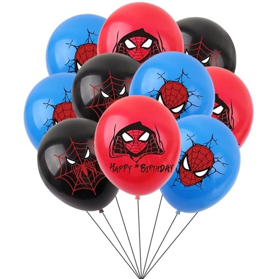 BALON LATEKSOWY SPIDER PAJĄK HEL NA URODZINY BAL PRZYJĘCIE PARTY 10 SZT Hopki