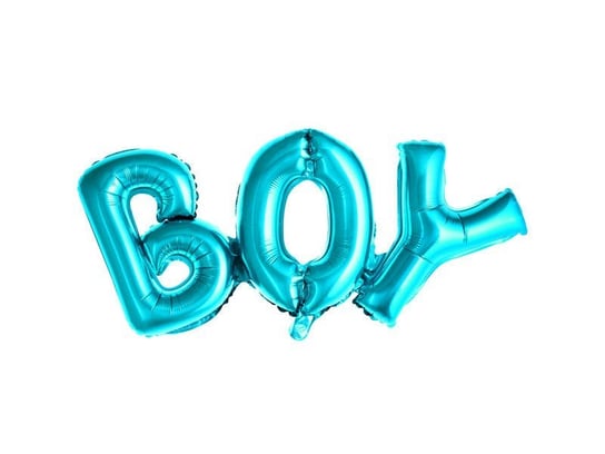Balon Napis BOY Niebieski na Baby Shower 36x94cm Arpex