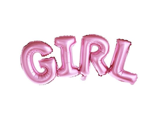 Balon Napis GIRL Różowy na Baby Shower 40x107 cm Arpex