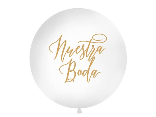 Balon, Nuestra boda, biały PartyDeco