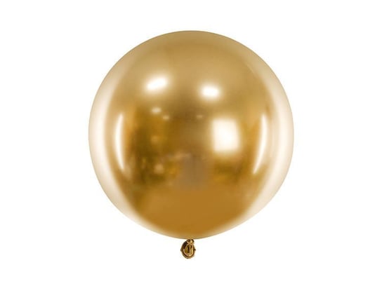 Balon okrągły Glossy, złoty, 60 cm PartyDeco