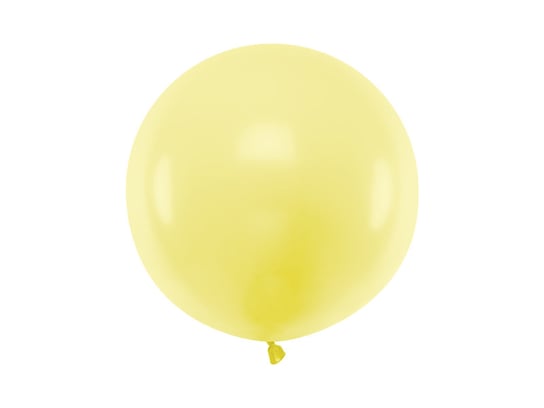 Balon okrągły, Pastel, Light Yellow, 60 cm PartyDeco