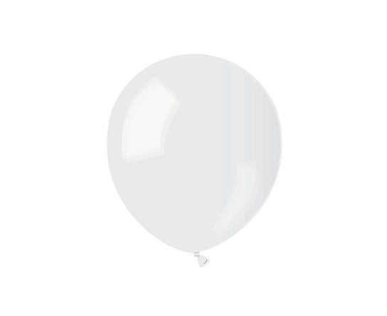 Balon pastelowy, 5", transparentny, 100 sztuk Gemar