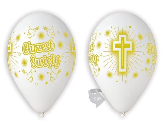 Balon Premium, Chrzest, 12", 5 sztuk Gemar