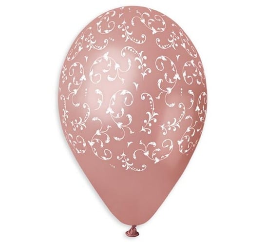 Balon Premium, Filigranowy wzory, różowy, 12", 5 sztuk Gemar