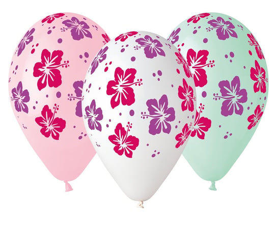 Balon Premium, Hibiskus, 13", 5 sztuk Gemar
