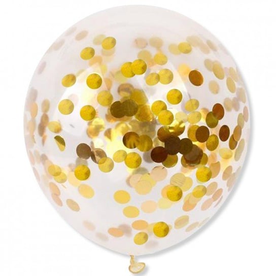 Balon przeźroczysty konfetti złote 5 szt. Inny producent