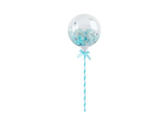 Balon przezroczysty na patyczki z niebieskim konfetti Arpex