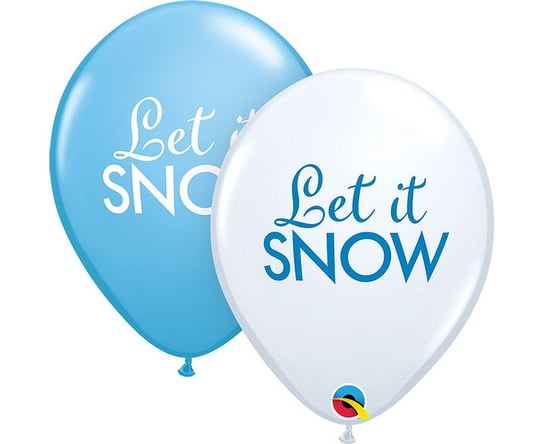 Balon QL 11" z nadr. "Let It Snow", 6 szt. Inna marka