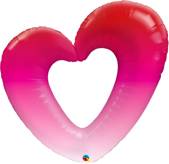 Balon serce różowe ombre 42 Qualatex
