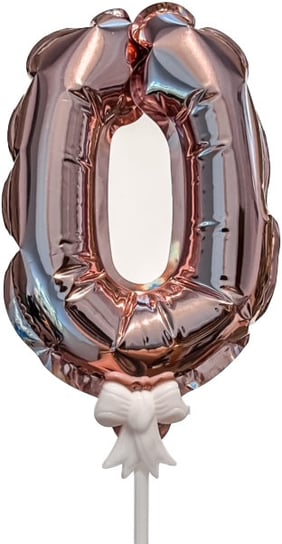 Balon Topper Rose Gold Urodziny Dekoracja Cyfra 0 Inna marka