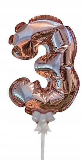 Balon Topper Rose Gold Urodziny Dekoracja Cyfra 3 Inna marka