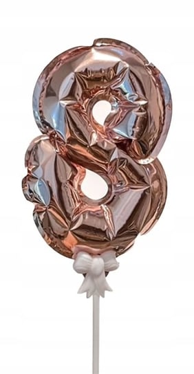 Balon Topper Rose Gold Urodziny Dekoracja Cyfra 8 Inna marka