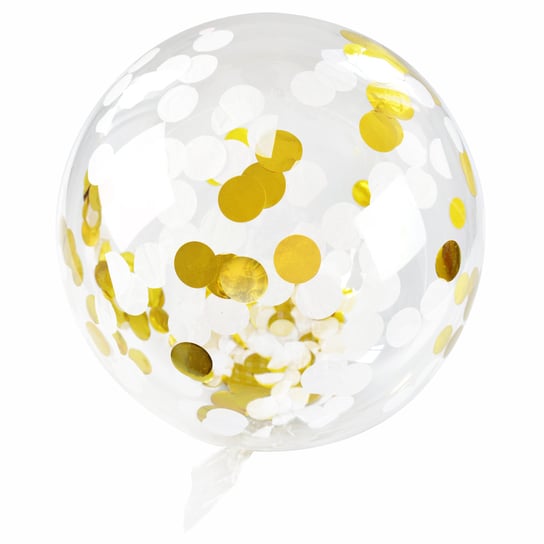 Balon transparentny z konfetti - Celebrate! złoty Arpex