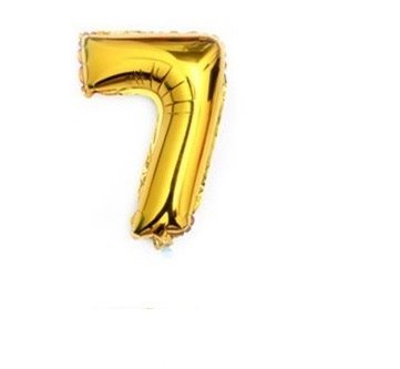 Balon urodzinowy na hel cyfry "7" 76cm, złoty Kontext