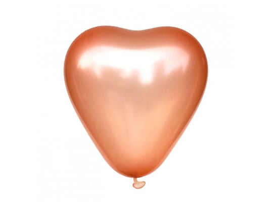 Baloniki serca różowe złoto - 30 cm - 5 szt. DP