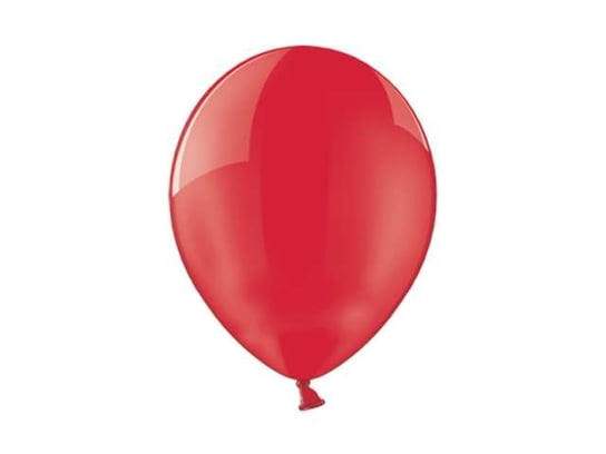 Balony, 10", Crystal, czerwony, 100 sztuk BELBAL